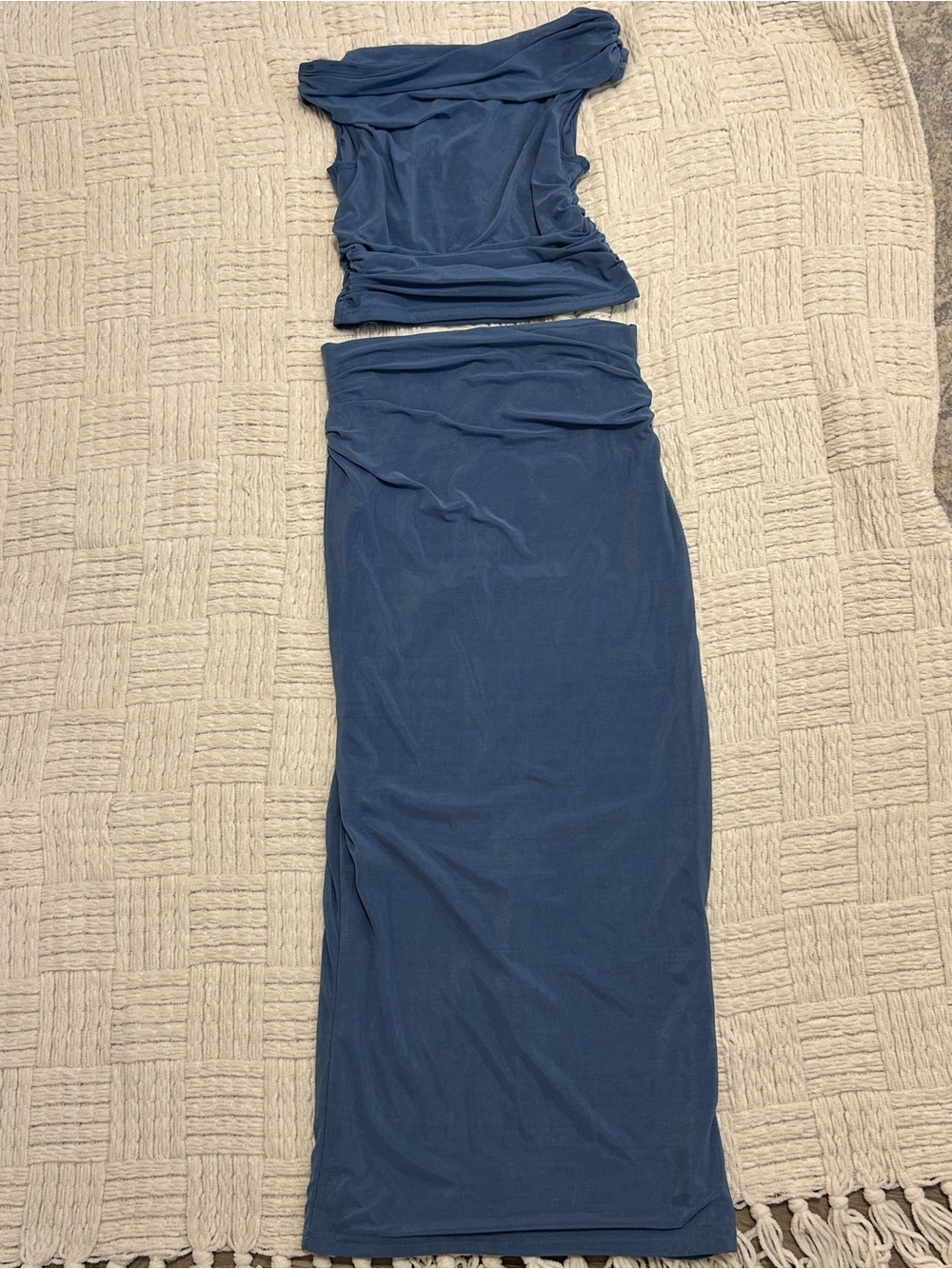 Two-Piece Midi Dress, Slate Blue